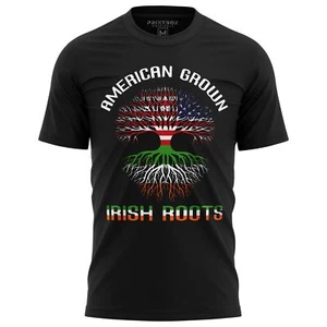 American Grown Irish Roots St Patricks Day Shirts Men Tshirt Shirt Ireland - Picture 1 of 15