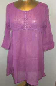 Nuevo Top de Maternidad Recruit Púrpura para Mujer Talla L Pecho 36 Transparente Metálico 201-34107 - Imagen 1 de 7