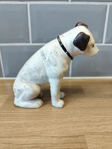 Antique Famous Nipper Dog Victor RCA/HMV Cast Iron Glass Eyes Not A Money Bank. - Imagen 1 de 18