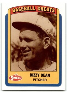 1990 SWELL BASEBALL GREATS DIZZY DEAN ST. LOUIS CARDINALS #6
