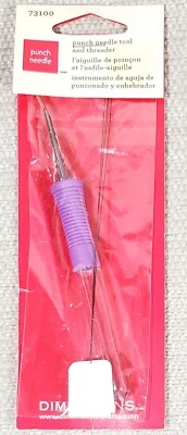 Dimensions PUNCH NEEDLE EMBROIDERY TOOL & Threader 73100 NEW in Pkg. - Image 1 of 4