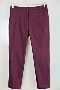 NWT Mario Serrani Italy Merlot Wine Comfort Stretch Slim Fit Pants Size 4 - Picture 1 of 6