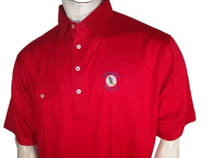 New Vintage Cross Creek XL Red Cotton Golf Shirt Eagle Winged Foot Members Logo - Picture 1 of 5