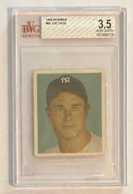 1949 Bowman Joe Page BVG 3.5 Very Good+ New York Yankees Vintage - Image 1 of 2