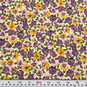 Passion for Pansies Exclusively Quilters 2006 Cotton Fabric by the HALF YARD - Picture 1 of 2
