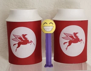 Mobile Oil Pegasus Molded Can Koozie Kup x2 Thick Red Foam + White Cup Vintage - Picture 1 of 7