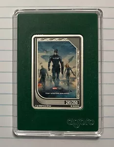 2025 Agoro Marvel Trading Coins Silver CAPTAIN AMERICA WINTER SOLDIER 241/250. - Picture 1 of 2
