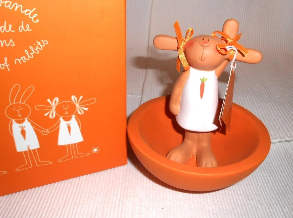 räder - die Hasenbande Figur mit OKT - Lotte Karotte im Osternest  ca. 11 cm - Bild 1 von 1