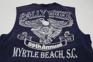 Camiseta sin mangas azul Myrtle Beach Bike Week 1999 de colección talla L - Imagen 1 de 11