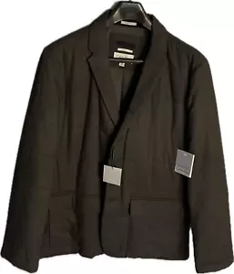 Calvin Klein Premium XXL Slim-Fit Wool Blend Gunmetal Down Quilted Blazer NWT - Picture 1 of 9