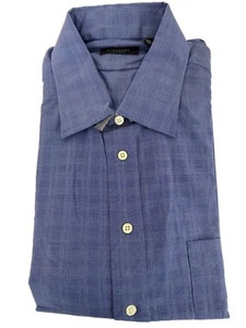 Camisa de vestir azul manga larga abotonada Burberry London para hombre talla 17 34 NUEVA - Imagen 1 de 5