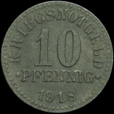 NOTGELD: 10 Pfennig 1918, Zink. PFERD / ROSS. Jaeger N3b. HERZOGTUM BRAUNSCHWEIG
