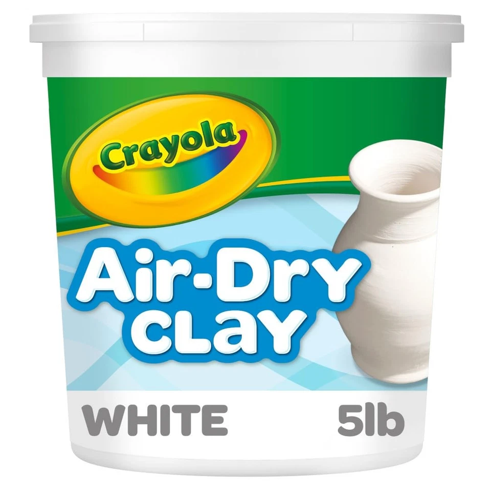 Crayola Air Dry Clay (5lbs) Teacher Supplies Natural White Modeling Kids Clay