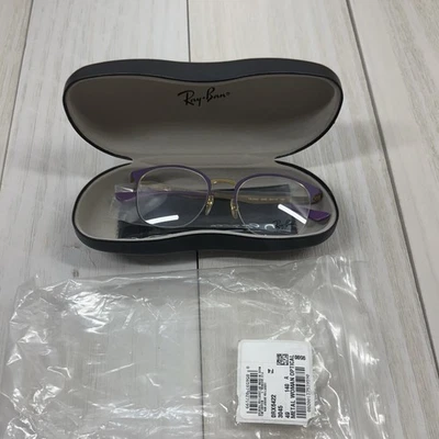 Gafas Ray-Ban RB6422 3045 violeta mate sobre marco dorado brillante marcos de 49 mm Foto 1 de 4