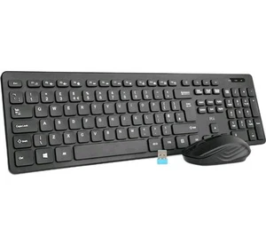 Rii RK200 Wireless keyboard and Mouse Set Full Size Wireless Keyboard Mouse BLK - Picture 1 of 5