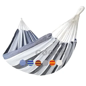 Brazilian Double Hammock 2 Person Extra Large Canvas Cotton Hammock for Patio... - Picture 1 of 6