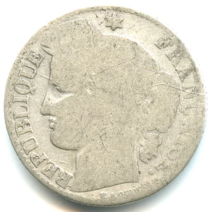 50 centimes argent Cérès 1872 A n°5765 - Foto 1 di 2