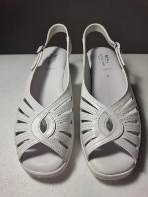 Spring Step Gail White Leather Slingback Sandal Women's EU 40 US 9 - Image 1 of 4