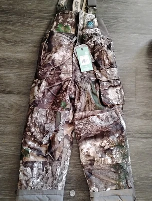 RealTree Edge Insulated Brown Camouflage Camo Bib Overalls Hunting youth XS - Image 1 of 4