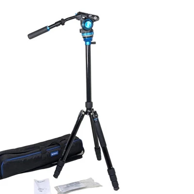 Trípode de cámara de aluminio Benro y cabezal fluido S6 Pro - Trípode y estuche de viaje Aero 7 Foto 1 de 4