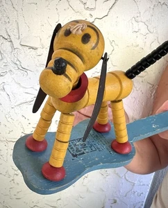 Vintage Fisher Price Pull String Toy 1940s Pluto Pop-Up Disney - Picture 1 of 7