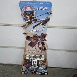 Nintendo N64 LucasArts Star Wars Episode One Racer Videospiel Standee NOS 1996 - Bild 1 von 8