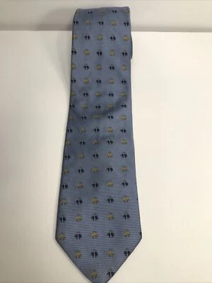 Corbata Brooks Brothers vintage 100 % seda pura azul EE. UU. para hombre 3,5" Foto 1 de 2