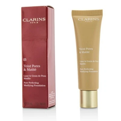 Clarins Pore Perfecting Matifying Foundation #05 NUDE CAPPUCCINO 1oz. (IN BOX) - Image 1 of 4