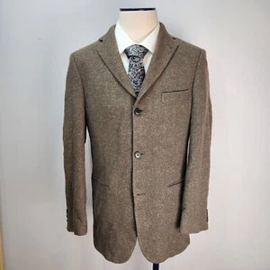 Hugo Boss Textured Wool Linen Cashmere Blend Sportscoat 38R Olive Green  - Picture 1 of 13
