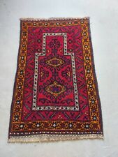 Afghan thaimani Prayer Rug Best Trible Baloch Rug 118x78 cm / Oriental Wool Rug 