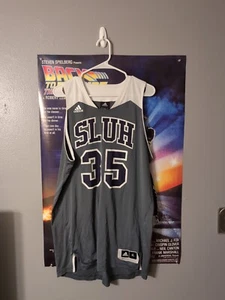 Adidas St Louis University High School Gray White Basketball Jersey #35 Size XL - Picture 1 of 8
