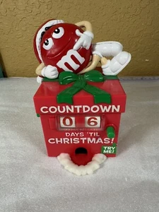 Vtg. M&M's Countdown To Christmas mechanical CALENDAR CANDY DISPENSER Mr. RED - Picture 1 of 3