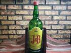 Vintage J&B Rare Scotch Whiskey 1 Gallon Bottle Wood Rocker Cradle Empty Bottle*