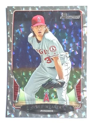 2013 Bowman Jared Weaver Silver Ice Parallel #9 Angels  - Image 1 of 2