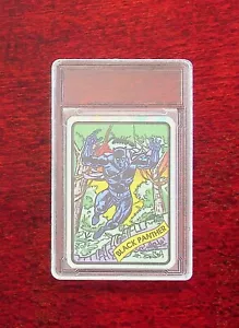 Black Panther 1990's MARVEL UNIVERSE SERIES 1 VENDING MACHINE PRISM STICKER - Picture 1 of 4