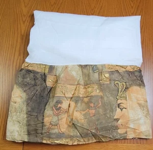 Full Double Egyptian Isis Bed Skirt Dust Ruffle Browns & Gold Metallic 14" Drop - Picture 1 of 10