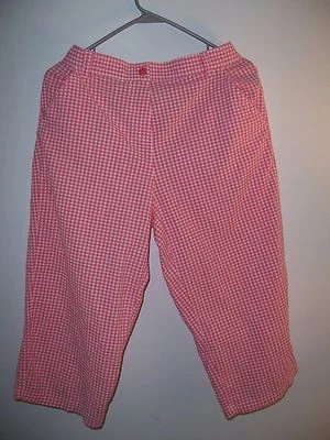 White Stag - Juniors Pants - red and white - size 4/6 - waist 27 - inseam 18" - Image 1 of 3