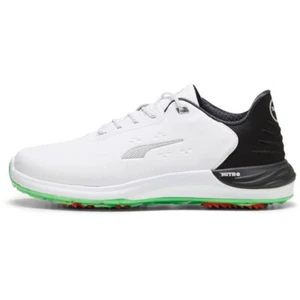 Puma PHANTOMCAT NITRO Golf Shoes - White/Puma Black/Fluro Green - Picture 1 of 5