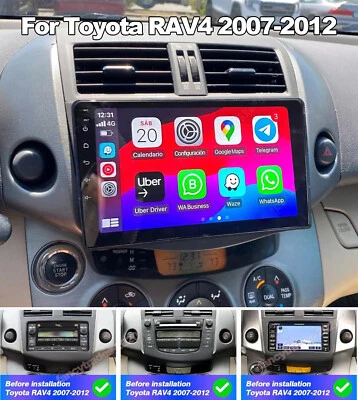 4+64GB For 2006-2012 Toyota RAV4 Apple Carplay Android Auto Car Stereo Radio GPS - Image 1 of 4