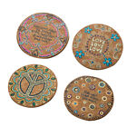  Tabletop Protection Drink Coasters Pot Holder Round Natural