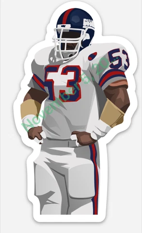 Harry Carson MAGNET VECTOR ART GIANTS THROWBACK NFL Cover