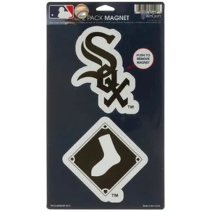 WinCraft Chicago White Sox 5" x 9" 2-Pack Magnet - Black/White - Picture 1 of 1