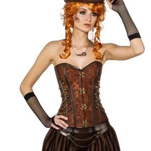 Gothic Torselett - L 44-46 - Steampunk Corsage braun - Bild 1 von 2