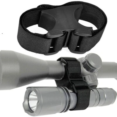 Universal Gun Rifle Scope Torch Mount Holder Clamp Strap Flashlight Adapter - Image 1 of 4