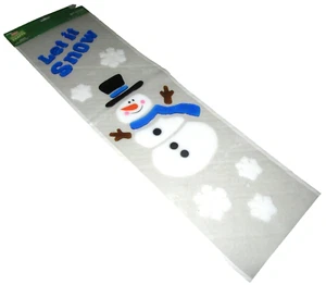 Christmas Gel Window Stick -Ons  ~ LET IT SNOW -SNOWMAN - Picture 1 of 1