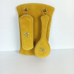 Vintage Clothing & Shoe Brush Velvet Vanity Set Hanging Gold Handmade - Bild 1 von 7
