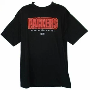Camisa negra de manga corta Reebok Green Bay Packers para hombre talla X-grande - Imagen 1 de 1