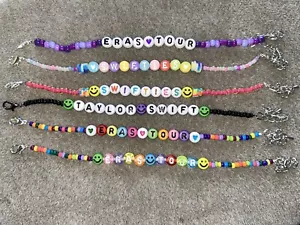 Taylor Swift ERAS Tour Beaded Friendship Clasped Bracelets Handmade Personalised - Picture 1 of 11