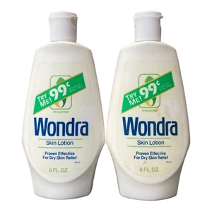 Vintage 1980 Wondra Skin Lotion Discontinued Procter & Gamble Full Lot of 2 USA - Picture 1 of 6