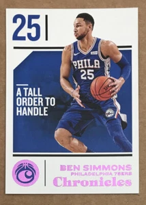 2019-20 Panini Chronicles Basketball Ben Simmons 76ers Pink Foil Parallel #8! - Bild 1 von 2